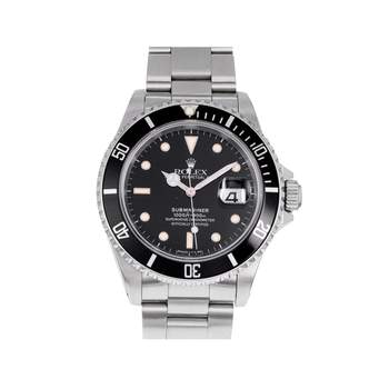 Montre d'occasion ROLEX Submariner Date homme mouvement automatique certifié (cosc) bracelet acier