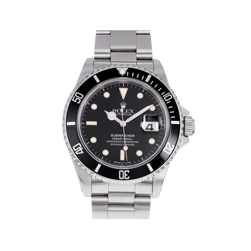 Montre d'occasion ROLEX Submariner Date homme mouvement automatique certifié (cosc) bracelet acier - vue 1
