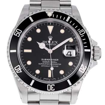 Montre d'occasion ROLEX Submariner Date homme mouvement automatique certifié (cosc) bracelet acier