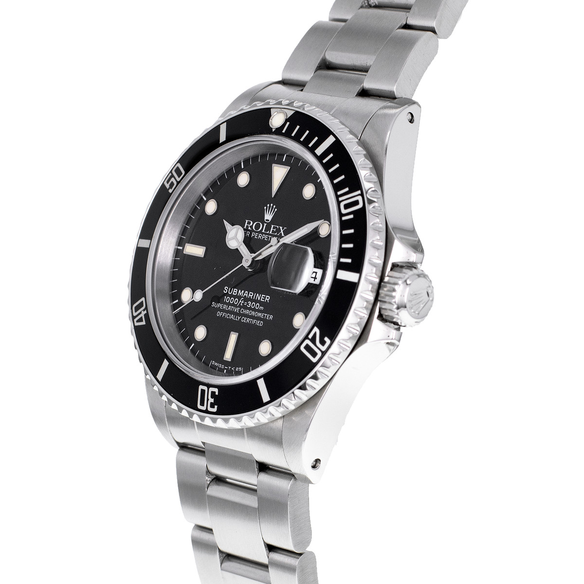 Montre d'occasion ROLEX Submariner Date homme mouvement automatique certifié (cosc) bracelet acier - vue D2