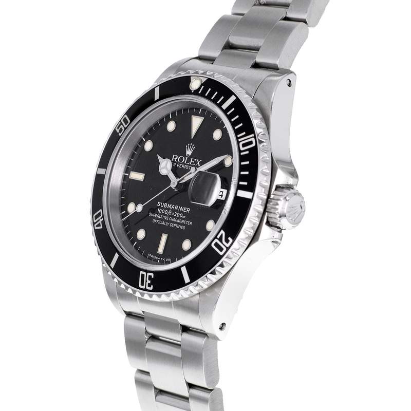 Montre d'occasion ROLEX Submariner Date homme mouvement automatique certifié (cosc) bracelet acier - vue D2