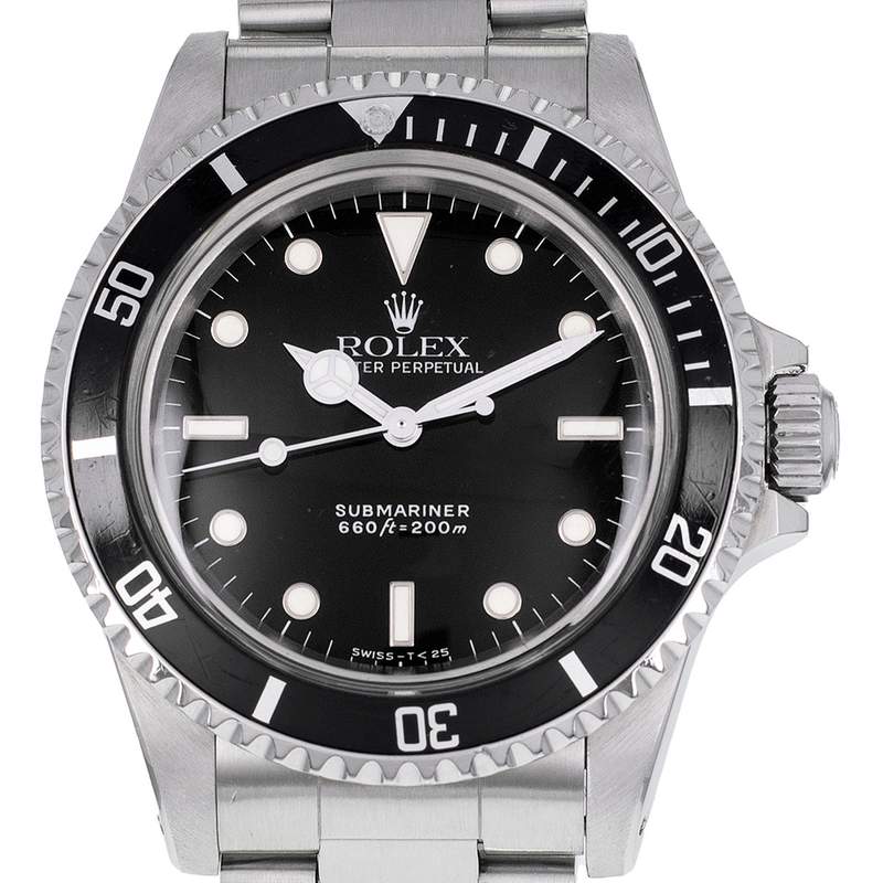 Montre d'occasion ROLEX Submariner Vintage homme mouvement automatique certifié (cosc) bracelet acier - vue D1