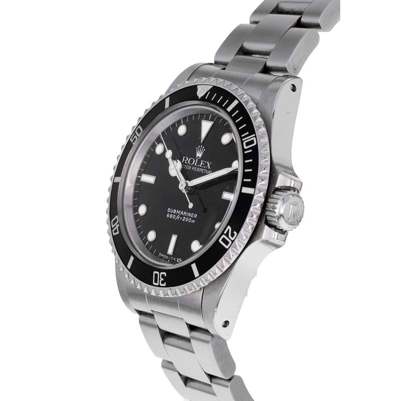 Montre d'occasion ROLEX Submariner Vintage homme mouvement automatique certifié (cosc) bracelet acier - vue D2