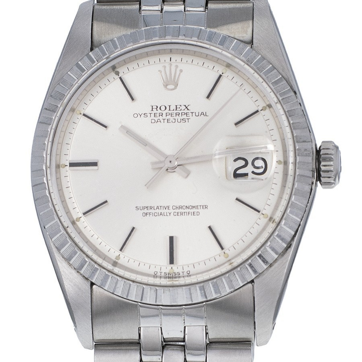 Montre d'occasion ROLEX DateJust homme mouvement automatique certifié (cosc) bracelet acier - vue D1