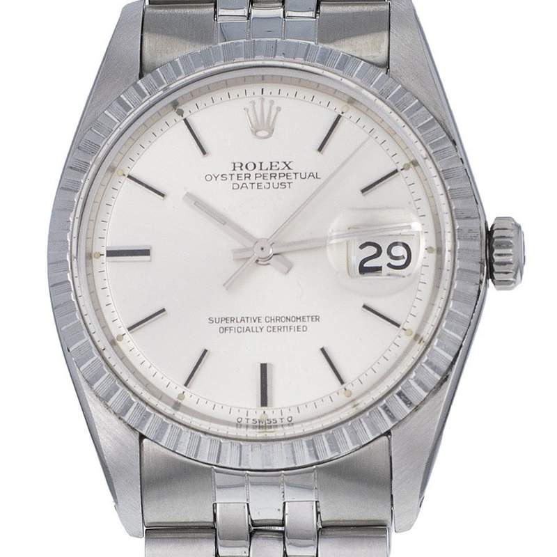 Montre d'occasion ROLEX DateJust homme mouvement automatique certifié (cosc) bracelet acier - vue D1