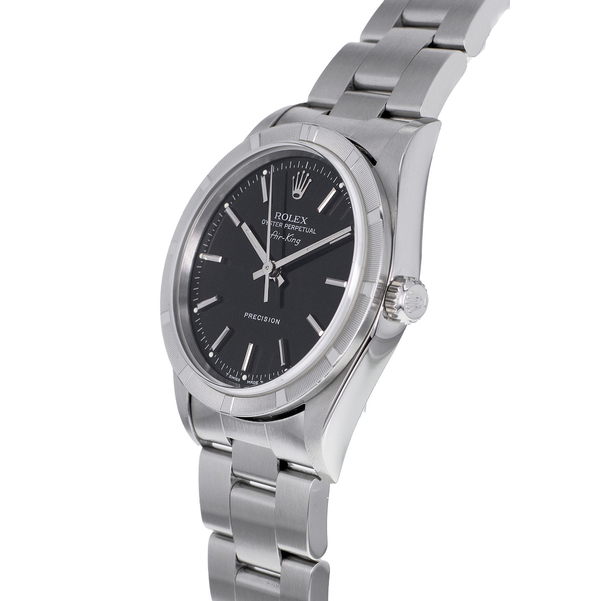 Montre d'occasion ROLEX Air King Precision homme automatique bracelet acier - vue D2