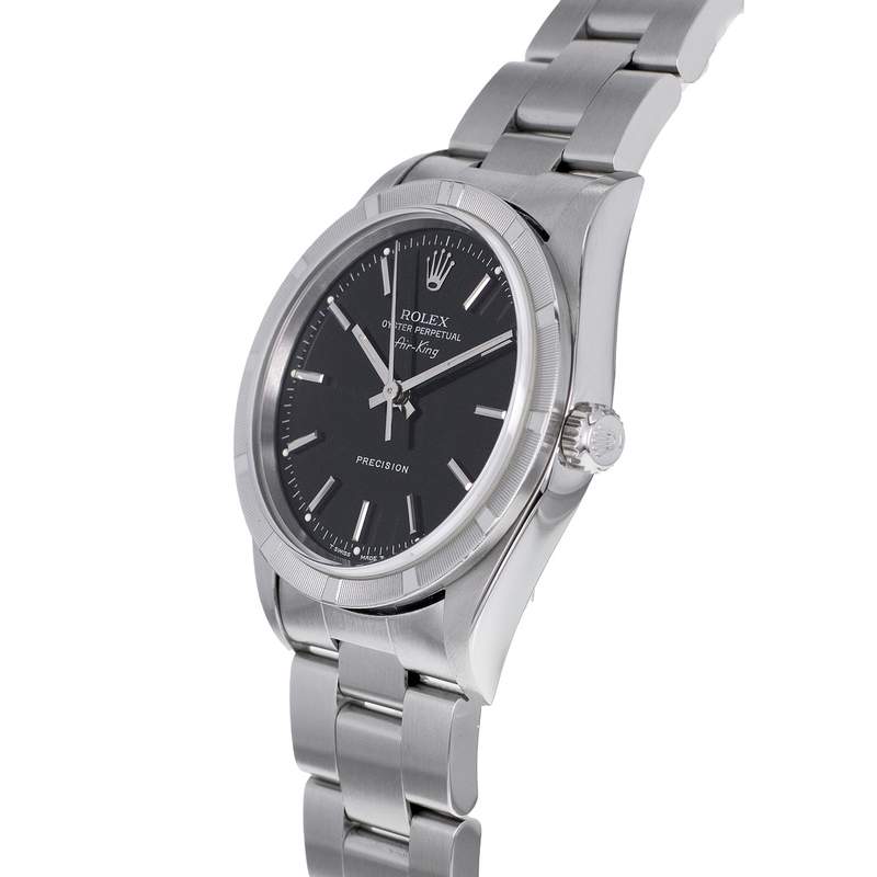 Montre d'occasion ROLEX Air King Precision homme automatique bracelet acier - vue D2