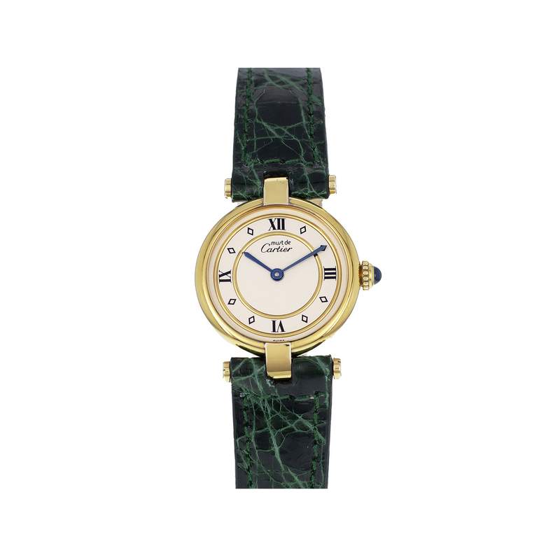 Montre d'occasion CARTIER Vendôme femme quartz bracelet cuir cresus - vue 1
