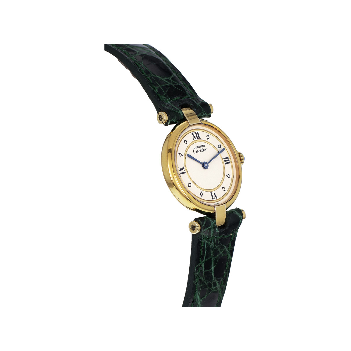 Montre d'occasion CARTIER Vendôme femme quartz bracelet cuir cresus - vue 2