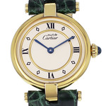 Montre d'occasion CARTIER Vendôme femme quartz bracelet cuir cresus - vue D1