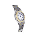 Montre d'occasion CARTIER Santos Octogonale femme automatique bracelet or jaune 750/000 et acier - vue 2