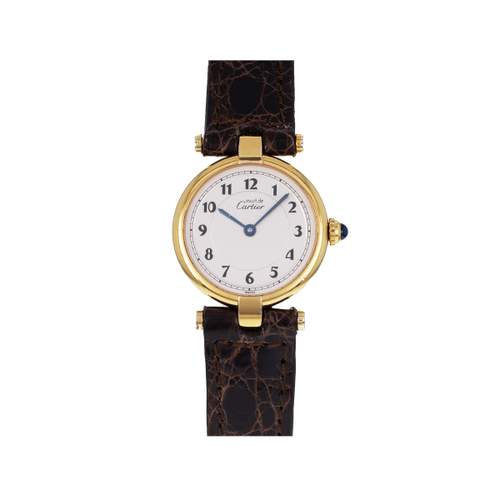 Pre-owned CARTIER Must Vendôme women's quartz watch with a Cresus leather strap