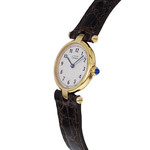 Montre d'occasion CARTIER Must Vendôme femme quartz bracelet cuir cresus - vue D2