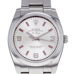Montre d'occasion ROLEX Air King mixte mouvement automatique certifié (cosc) bracelet acier - vue D1