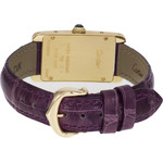 Montre d'occasion CARTIER Tank Américaine femme quartz bracelet cuir d'origine - vue 3