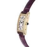Montre d'occasion CARTIER Tank Américaine femme quartz bracelet cuir d'origine - vue D2