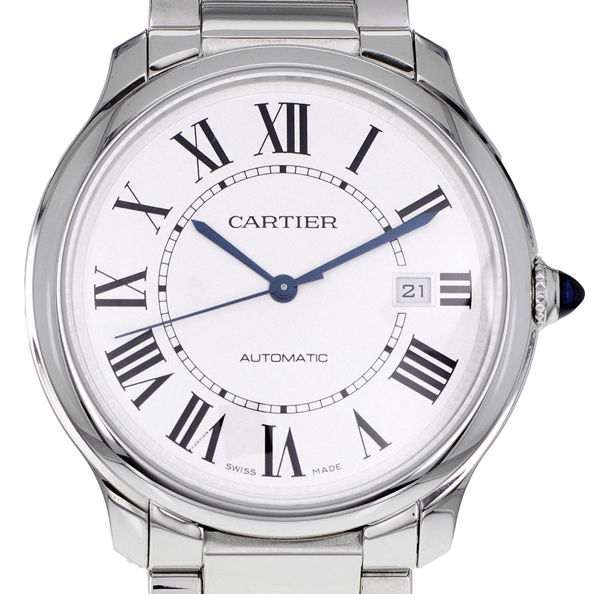 Montre d'occasion CARTIER Ronde Croisière homme automatique bracelet acier - vue D1