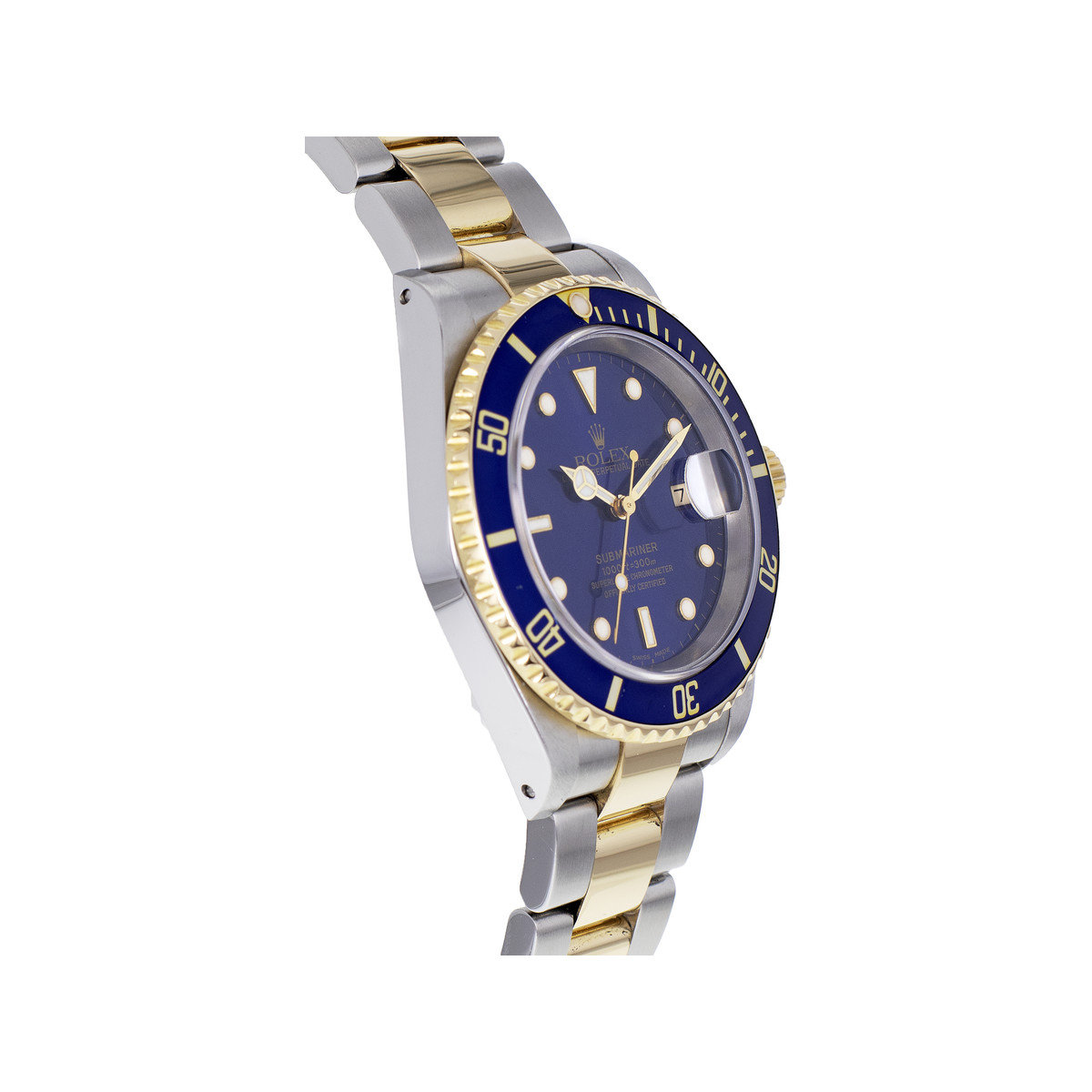 Montre d'occasion ROLEX Submariner Date homme mouvement automatique certifié (cosc) bracelet or jaune 750/000 et acier - vue 2