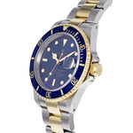 Montre d'occasion ROLEX Submariner Date homme mouvement automatique certifié (cosc) bracelet or jaune 750/000 et acier - vue D2