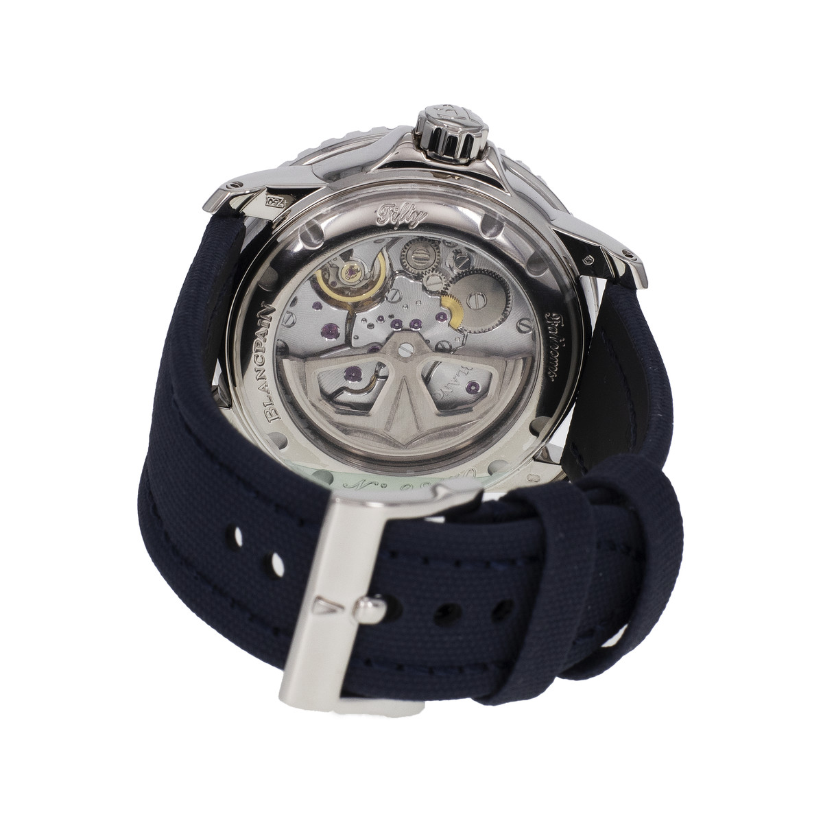 Montre d'occasion BLANCPAIN Fifty Fathoms homme mouvement automatique certifié (cosc) bracelet textile - vue 3