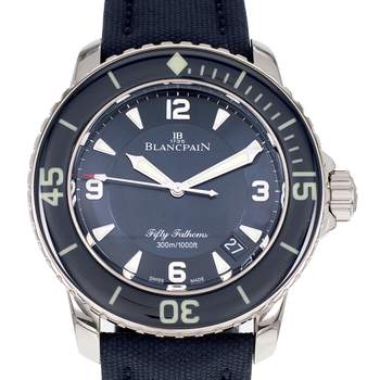 Montre d'occasion BLANCPAIN Fifty Fathoms homme mouvement automatique certifié (cosc) bracelet textile