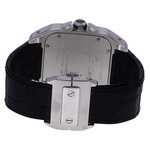 Montre d'occasion CARTIER Santos 100 XL homme automatique bracelet cuir cresus - vue 3