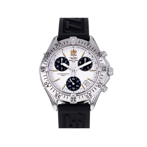 Montre d'occasion BREITLING Colt Chronographe homme quartz bracelet caoutchouc