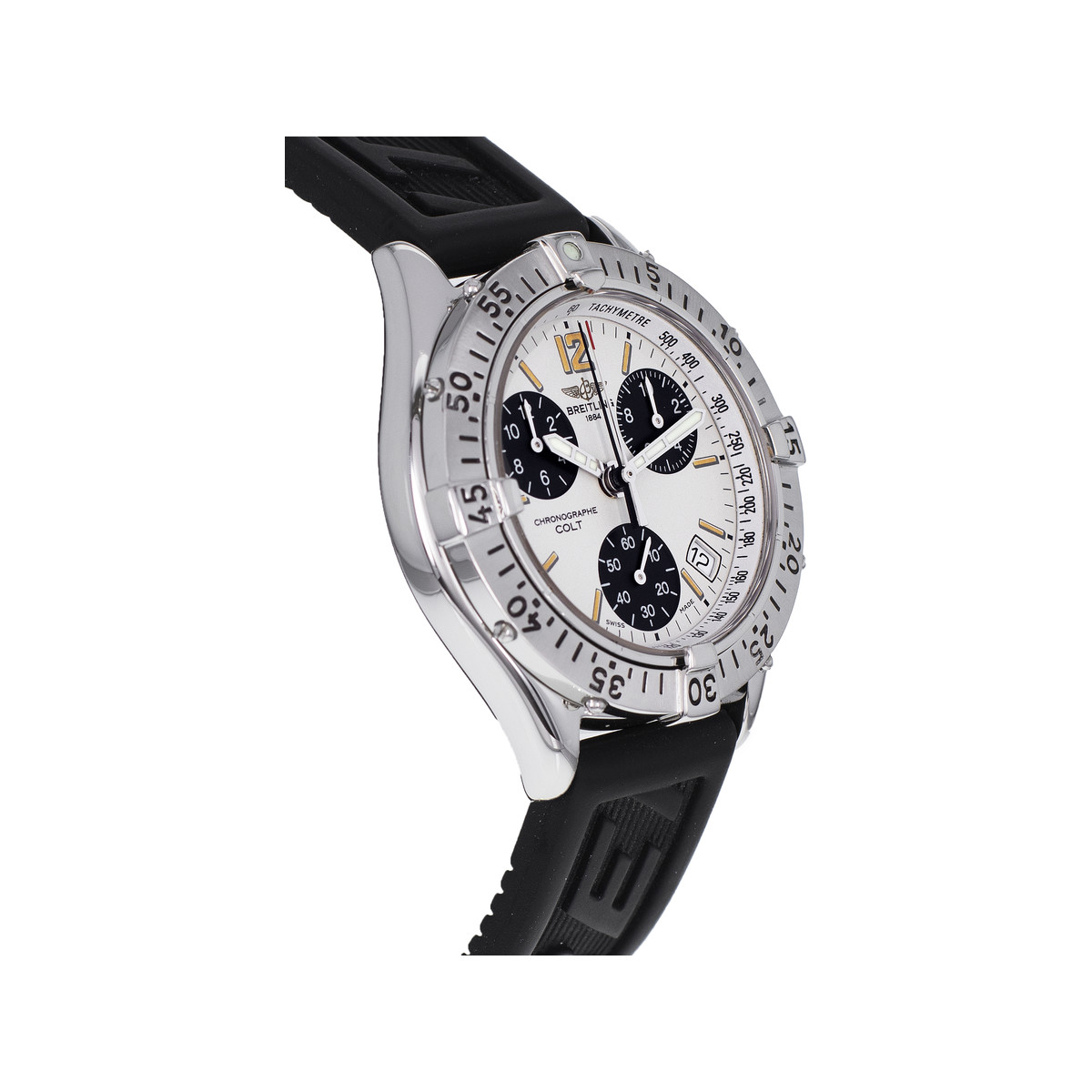 Montre d'occasion BREITLING Colt Chronographe homme quartz bracelet caoutchouc - vue 2