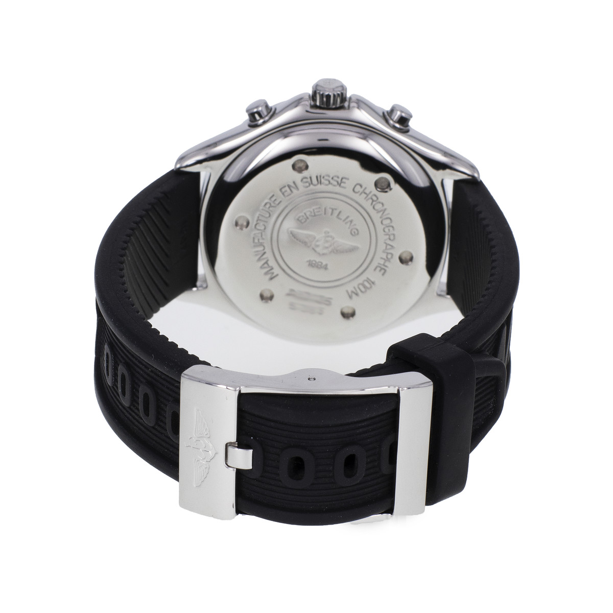 Montre d'occasion BREITLING Colt Chronographe homme quartz bracelet caoutchouc - vue 3