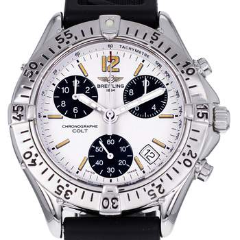 Montre d'occasion BREITLING Colt Chronographe homme quartz bracelet caoutchouc