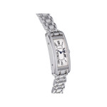 Montre d'occasion CARTIER Tank Américaine femme quartz bracelet or blanc 750/000 - vue 2