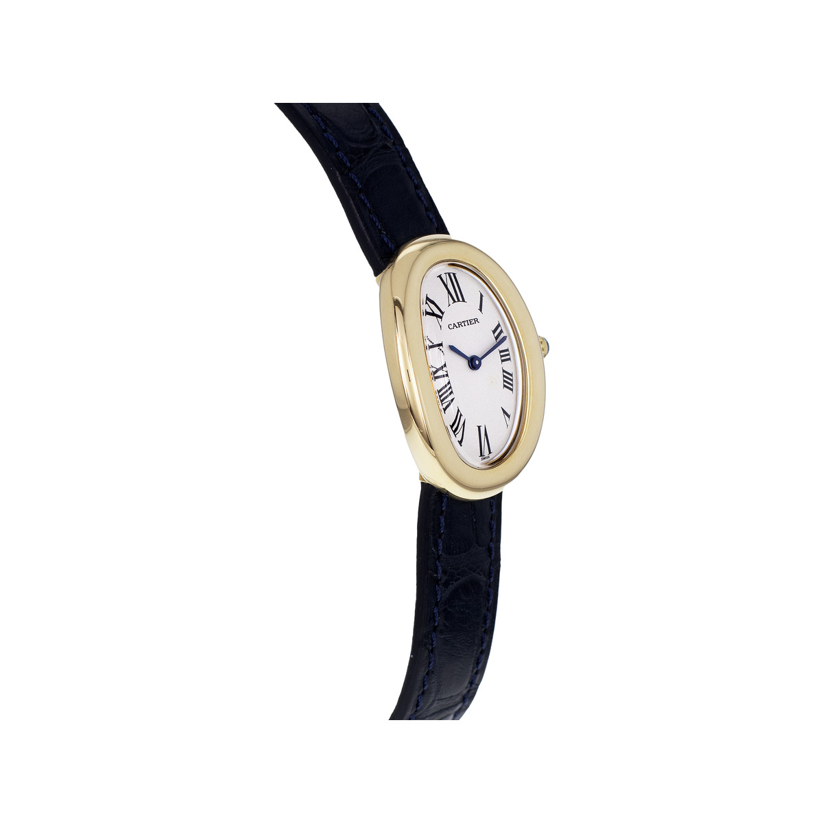 Montre d'occasion CARTIER Baignoire femme quartz bracelet cuir - vue 2