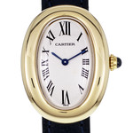 Montre d'occasion CARTIER Baignoire femme quartz bracelet cuir - vue D1