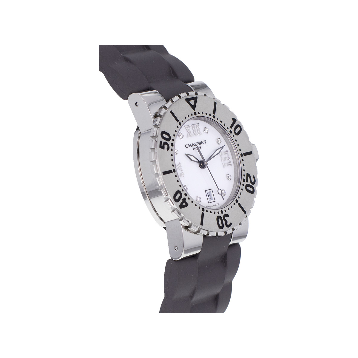 Montre d'occasion CHAUMET Class One femme quartz bracelet caoutchouc - vue 2
