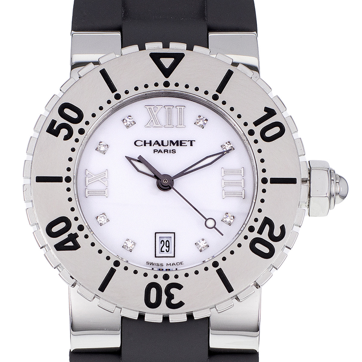 Montre d'occasion CHAUMET Class One femme quartz bracelet caoutchouc - vue D1