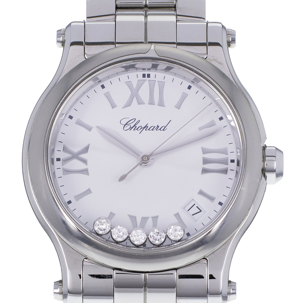 Montre d'occasion CHOPARD Happy Sport femme quartz bracelet acier - vue D1