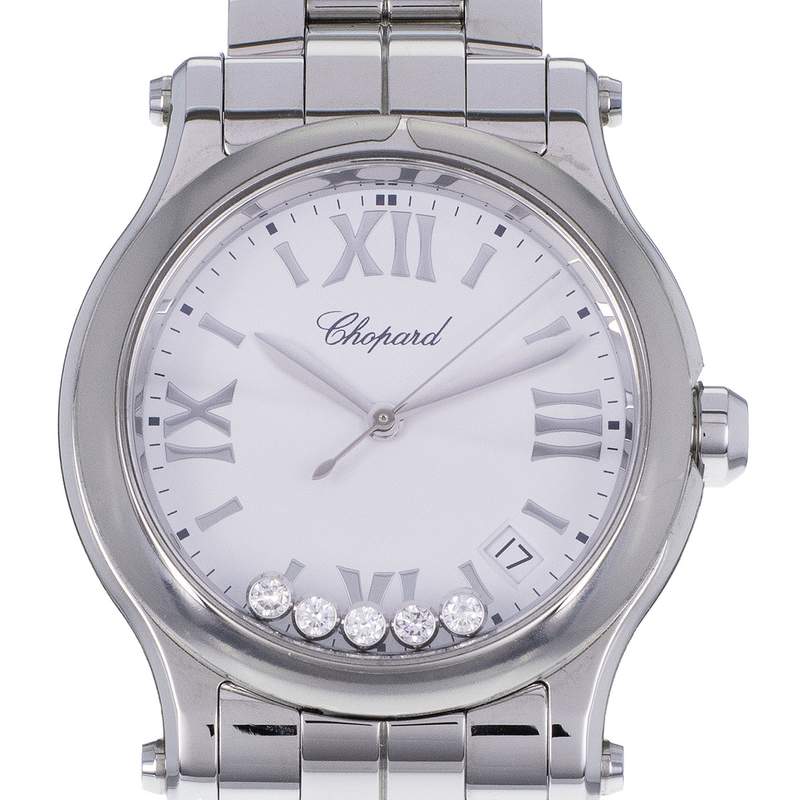 Montre d'occasion CHOPARD Happy Sport femme quartz bracelet acier - vue D1