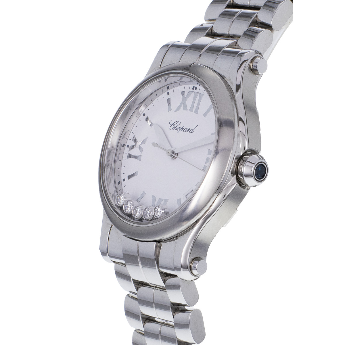 Montre d'occasion CHOPARD Happy Sport femme quartz bracelet acier - vue D2
