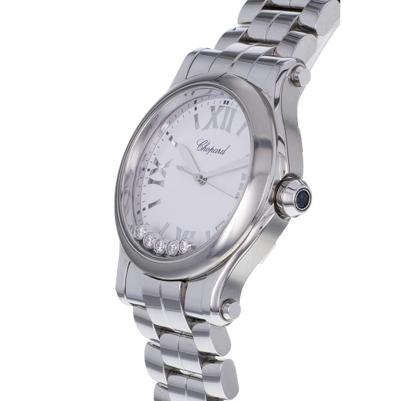 Montre d'occasion CHOPARD Happy Sport femme quartz bracelet acier - vue D2