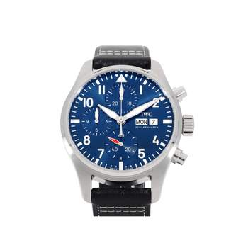 Montre d'occasion IWC Pilot Chronograph homme automatique bracelet cuir d'origine