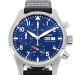 Montre d'occasion IWC Pilot Chronograph homme automatique bracelet cuir d'origine - vue D1