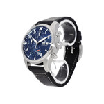 Montre d'occasion IWC Pilot Chronograph homme automatique bracelet cuir d'origine - vue D2
