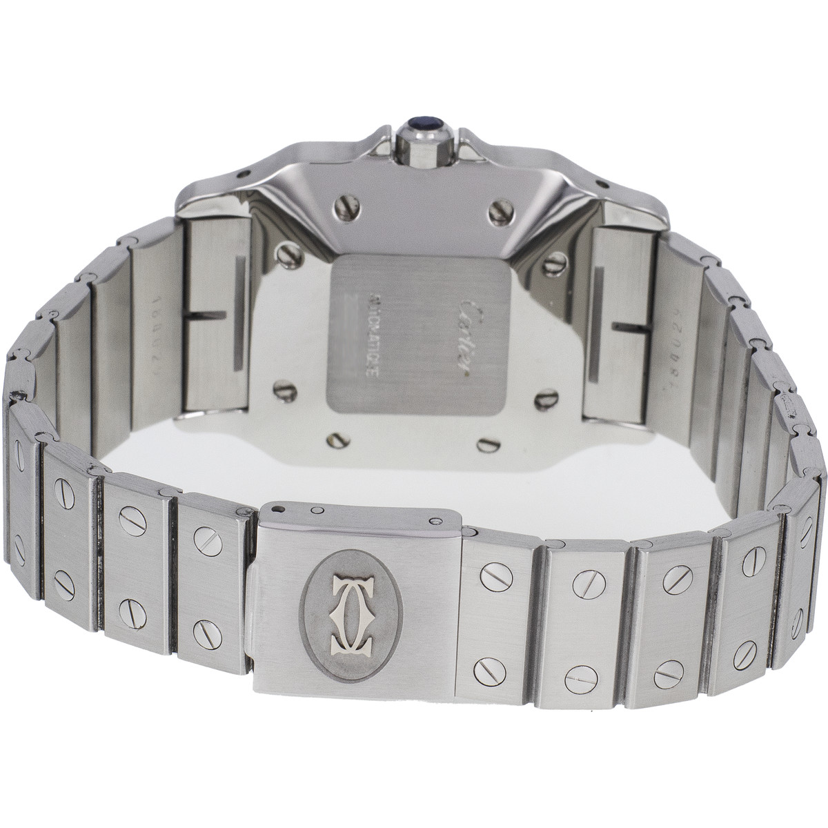 Montre d'occasion CARTIER Santos mixte automatique bracelet acier - vue 3