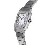 Montre d'occasion CARTIER Santos mixte automatique bracelet acier - vue D2
