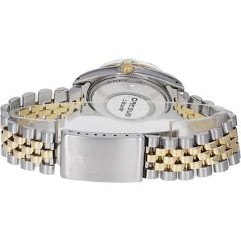 Montre d'occasion ROLEX Oyster Perpetual Date homme mouvement automatique certifié (cosc) bracelet or jaune 750/000 et acier