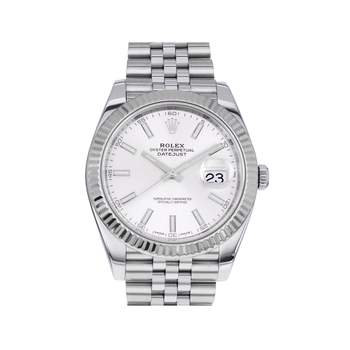 Montre d'occasion ROLEX DateJust 41 homme mouvement automatique certifié (cosc) bracelet acier