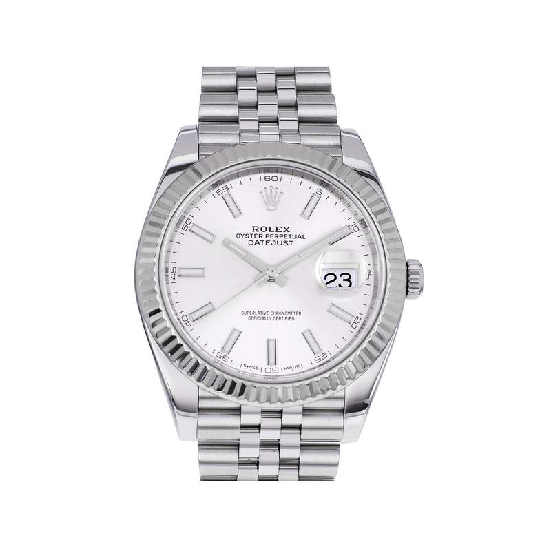 Montre d'occasion ROLEX DateJust 41 homme mouvement automatique certifié (cosc) bracelet acier - vue 1