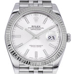 Montre d'occasion ROLEX DateJust 41 homme mouvement automatique certifié (cosc) bracelet acier - vue D1