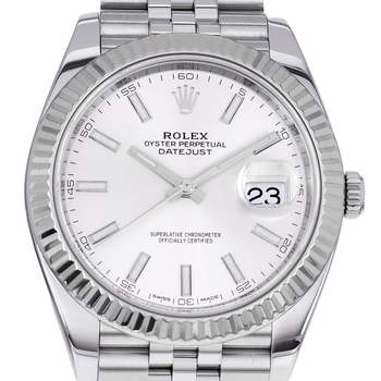 Montre d'occasion ROLEX DateJust 41 homme mouvement automatique certifié (cosc) bracelet acier