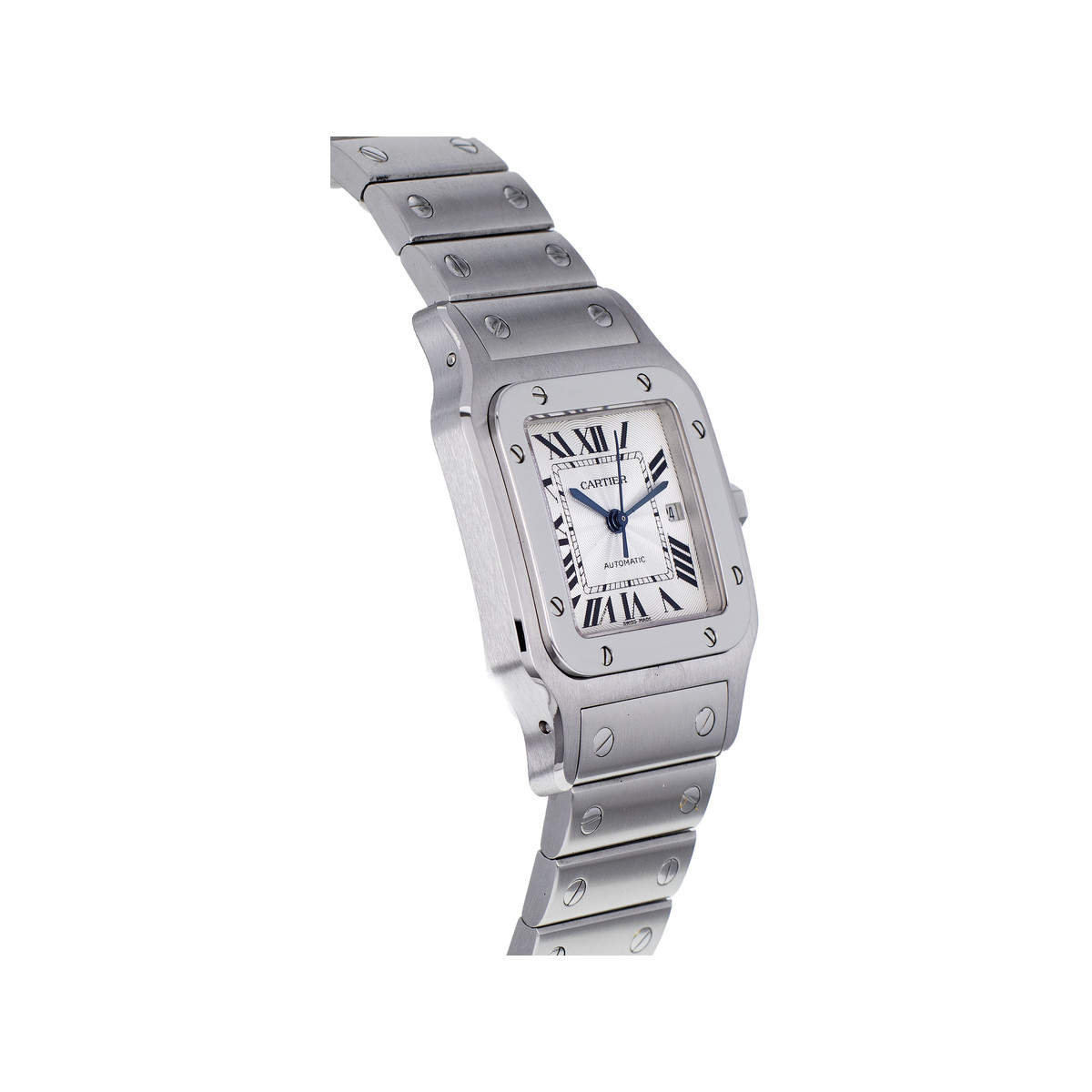 Montre d'occasion CARTIER Santos mixte automatique bracelet acier - vue 2